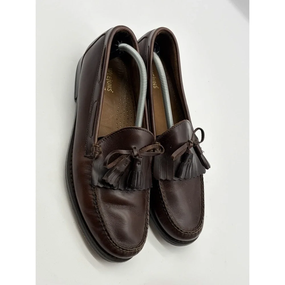 G.H. Bass Weejuns Loafers Men's Size 11.5 D Kiltie Tassel Brown Dress Shoe